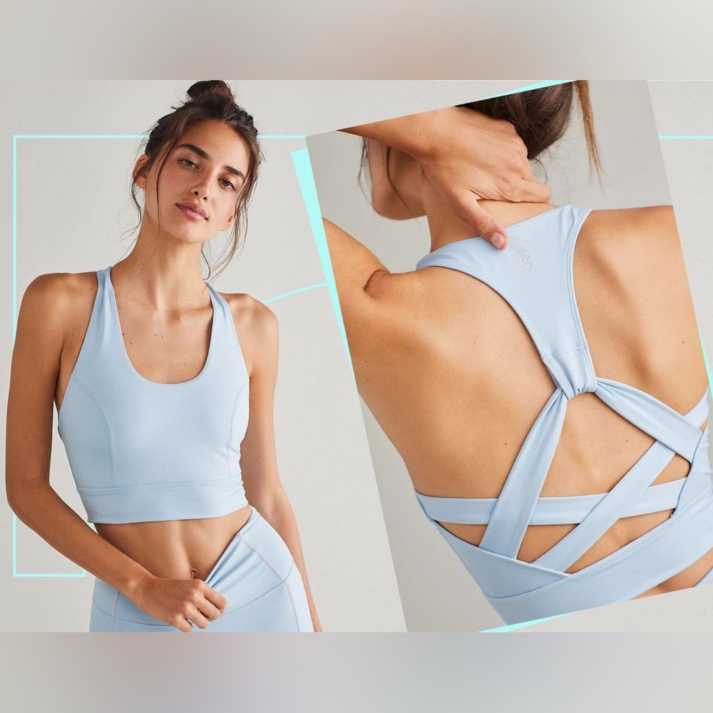 Free People Synergy Bra (Blue Grey)